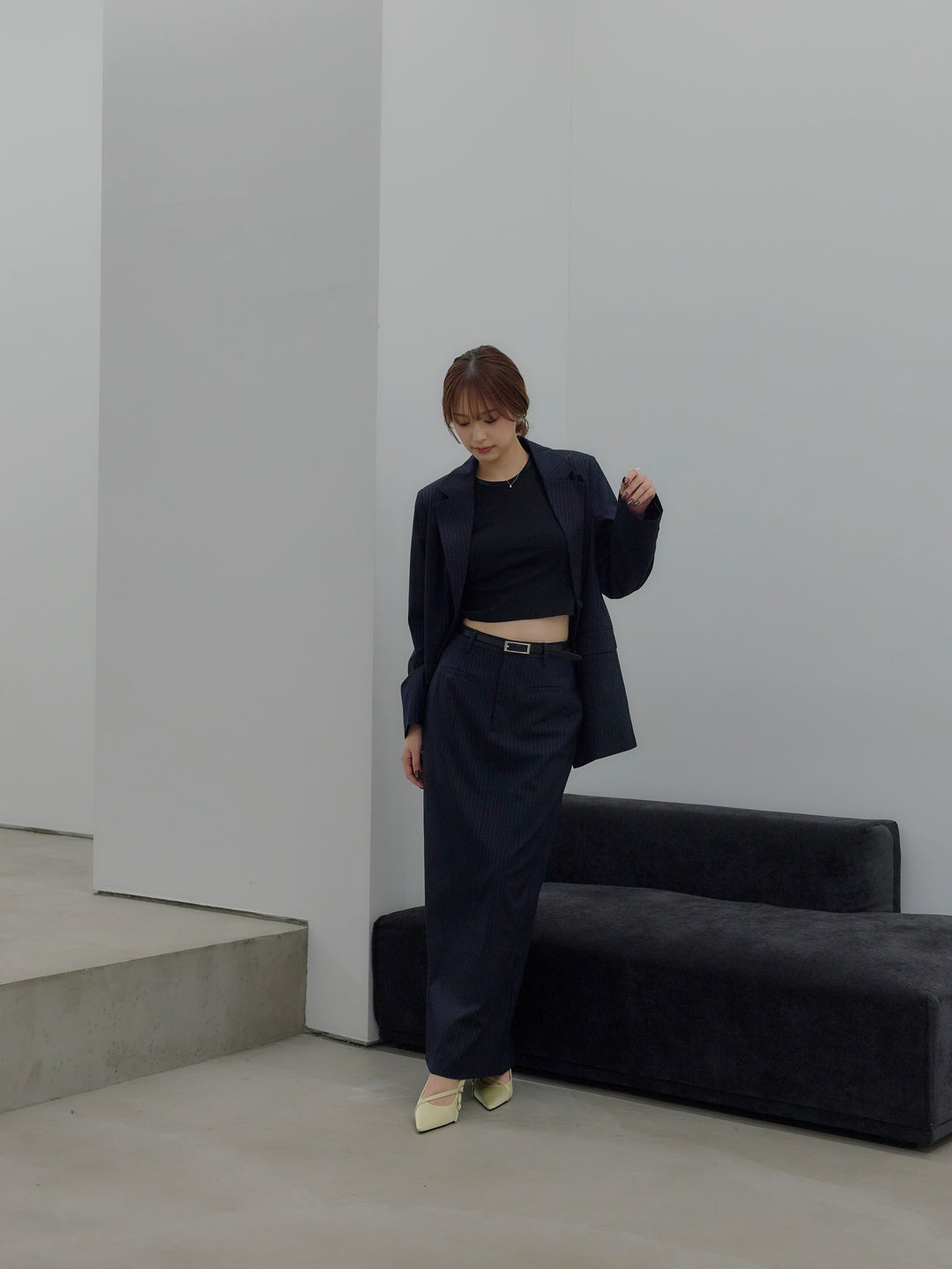 【SET】【Essential】Authentic jacket+【Essential】Authentic pencil skrt(2set)