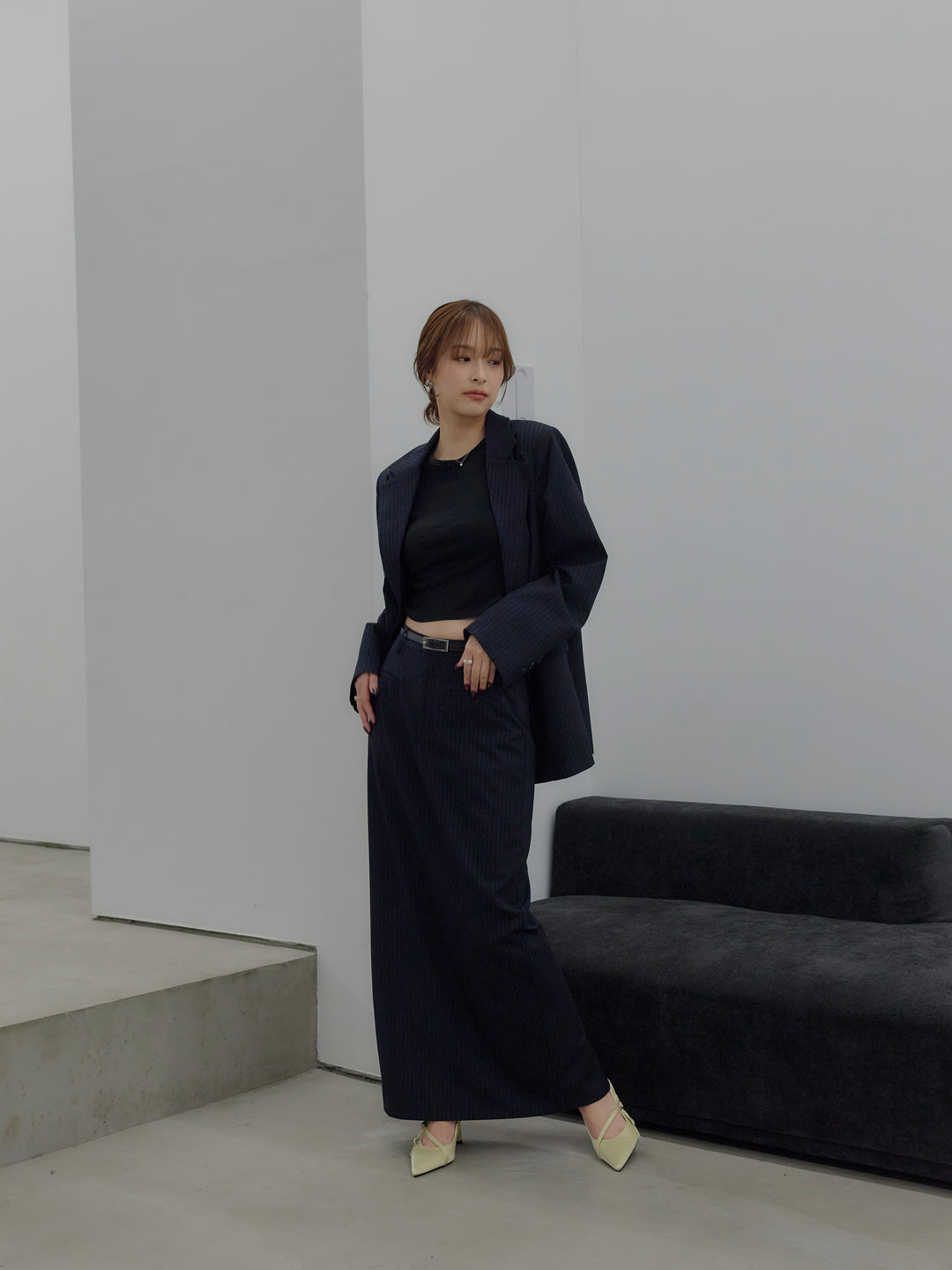 【SET】【Essential】Authentic jacket+【Essential】Authentic pencil skrt(2set)