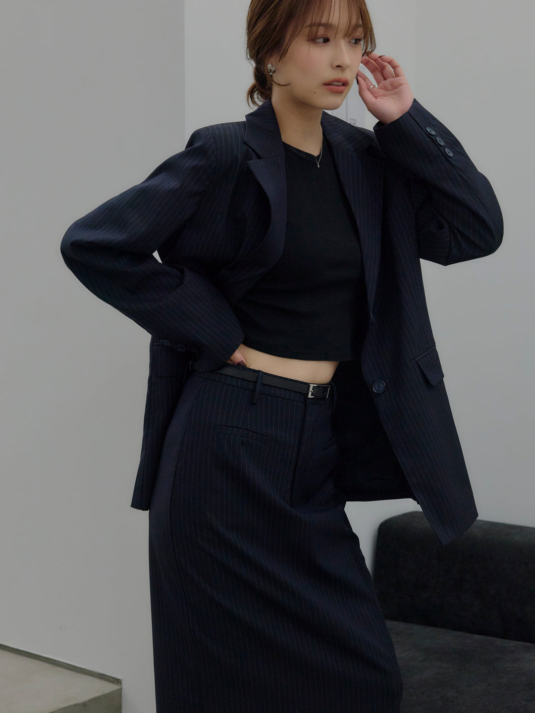 【SET】【Essential】Authentic jacket+【Essential】Authentic pencil skrt(2set)