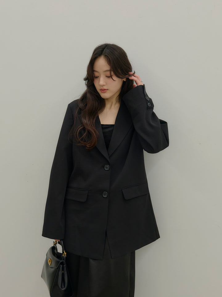 【SET】【Essential】Authentic jacket+裾レースサテンミディスカート(2set)