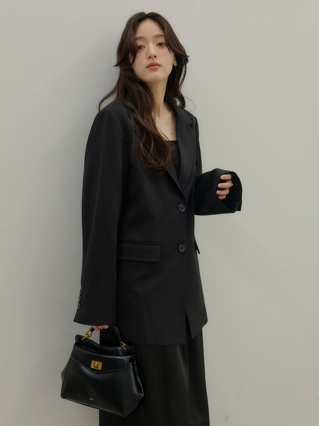 【SET】【Essential】Authentic jacket+裾レースサテンミディスカート(2set)