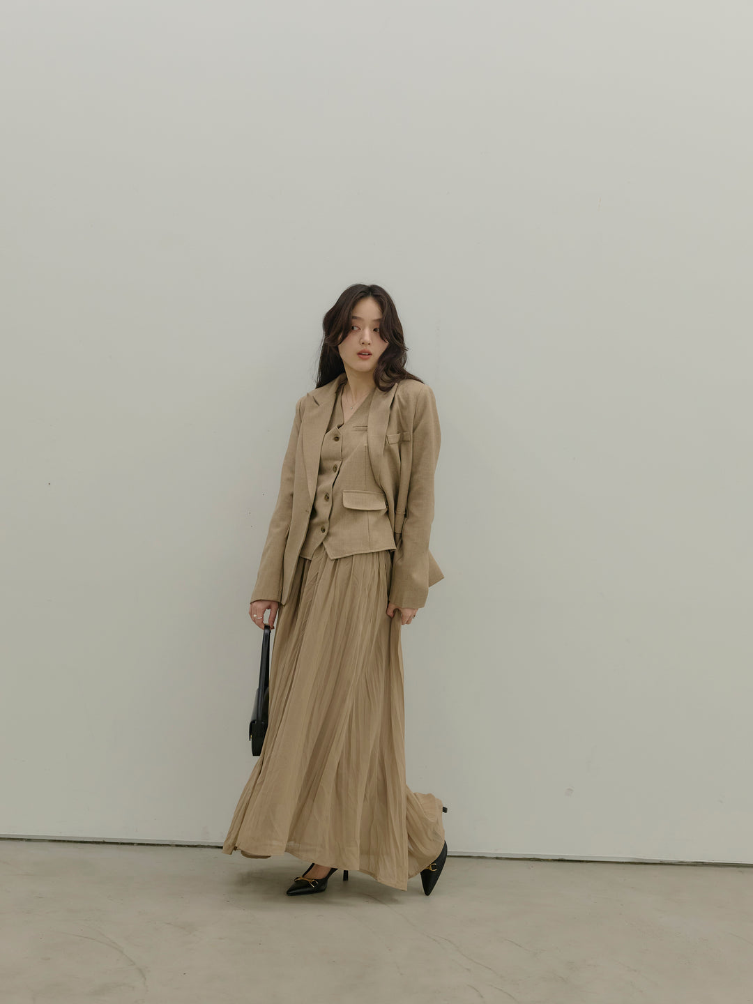 ジャケット&ベスト&プリーツスカート3 PIECES SET UP