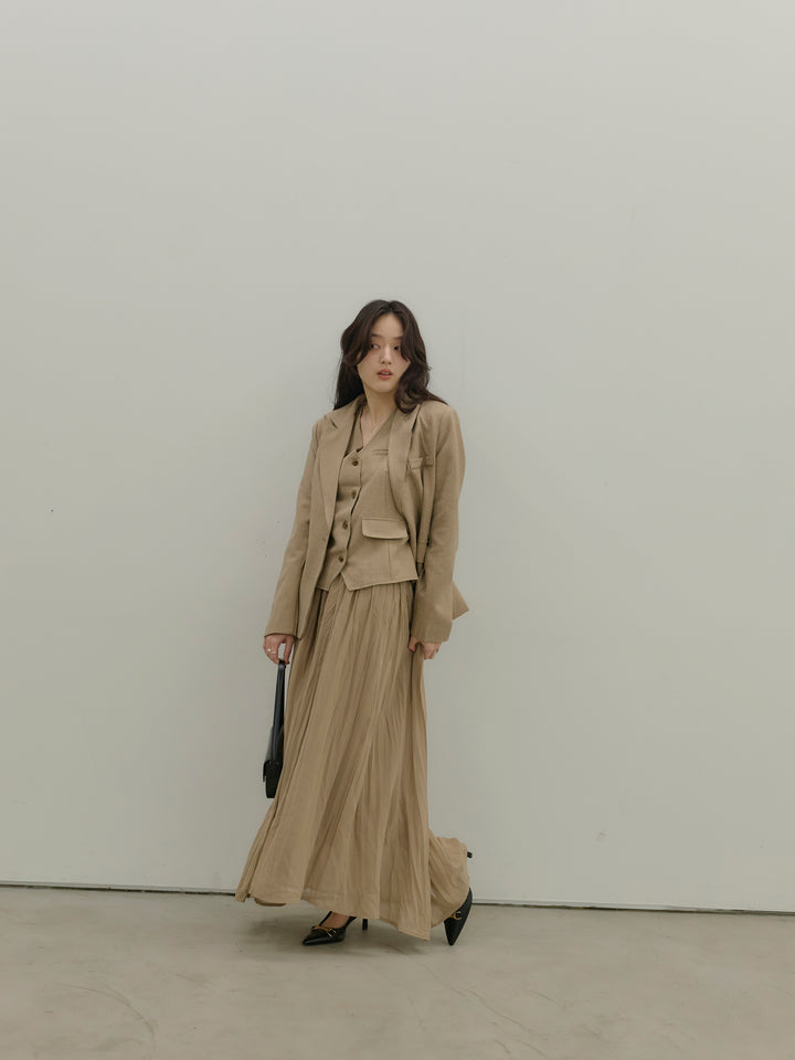 ジャケット&ベスト&プリーツスカート3 PIECES SET UP