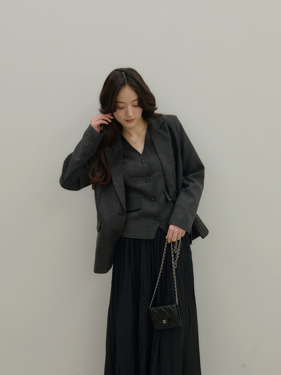 ジャケット&ベスト&プリーツスカート3 PIECES SET UP