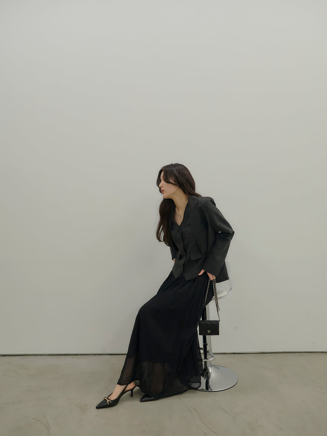 ジャケット&ベスト&プリーツスカート3 PIECES SET UP