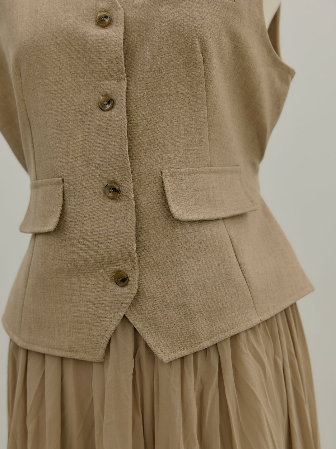 ジャケット&ベスト&プリーツスカート3 PIECES SET UP