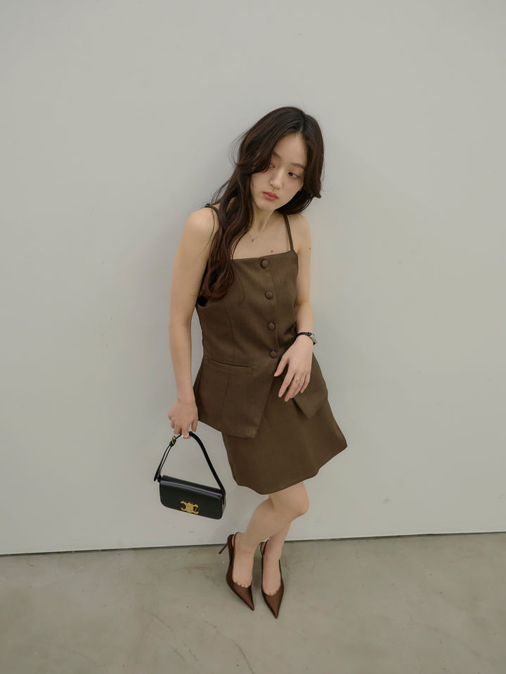 フロントボタンキャミビスチェ