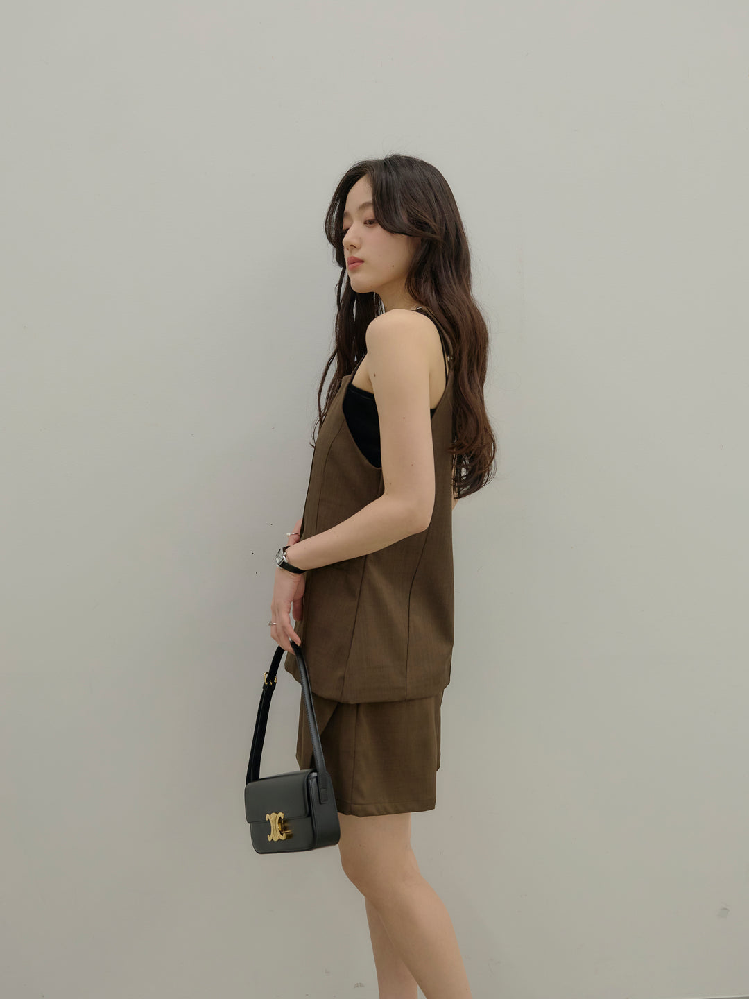 フロントボタンキャミビスチェ