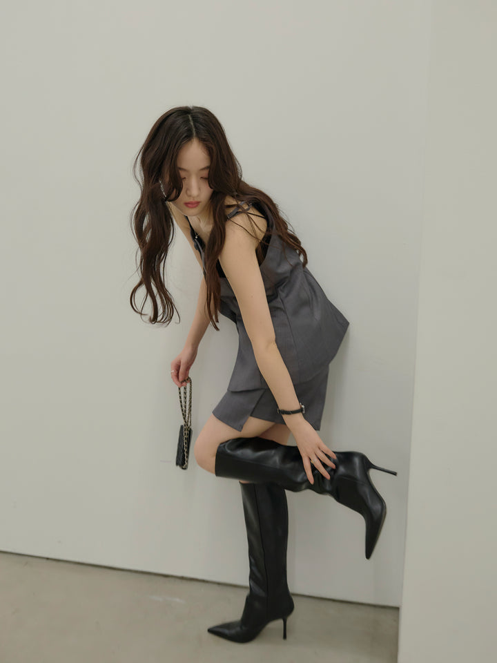 フロントボタンキャミビスチェ