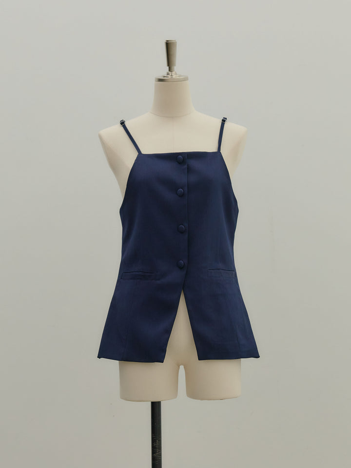 フロントボタンキャミビスチェ