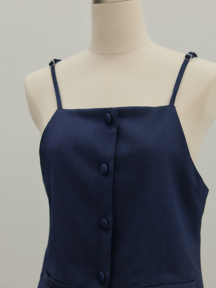 フロントボタンキャミビスチェ