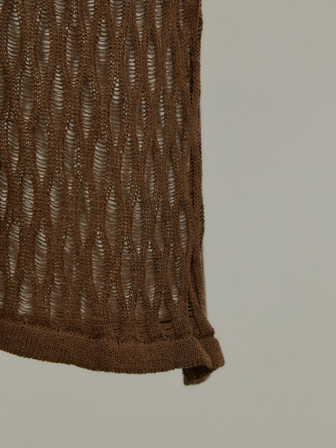 透かし編み襟付きニットドレス(インナーミニワンピ付き)