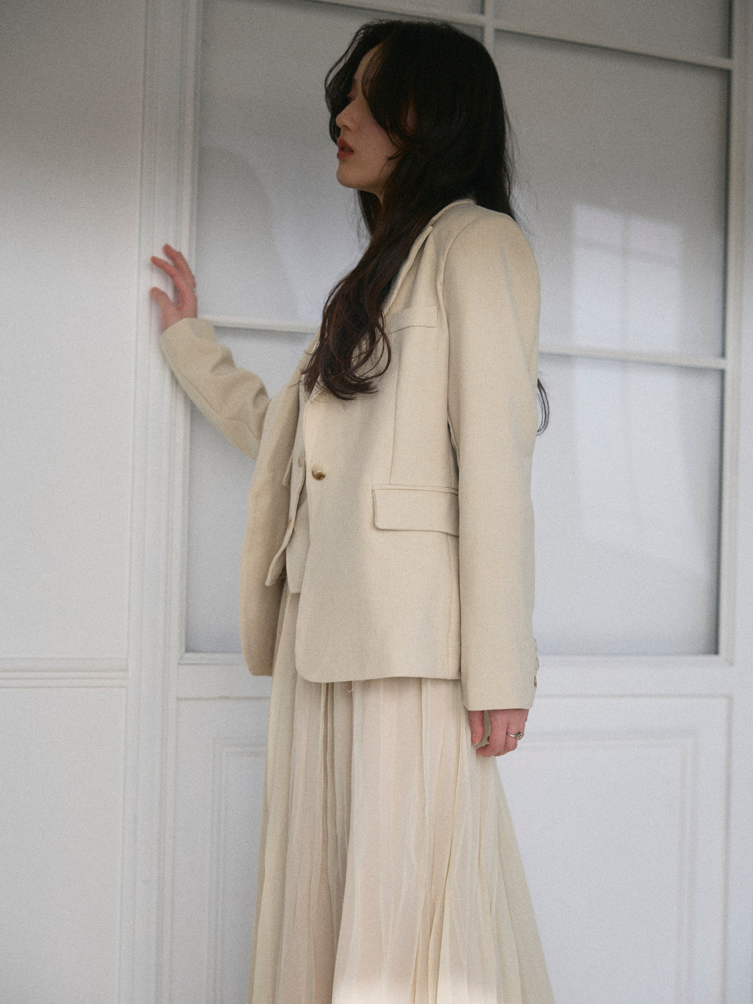 ジャケット&ベスト&プリーツスカート3 PIECES SET UP