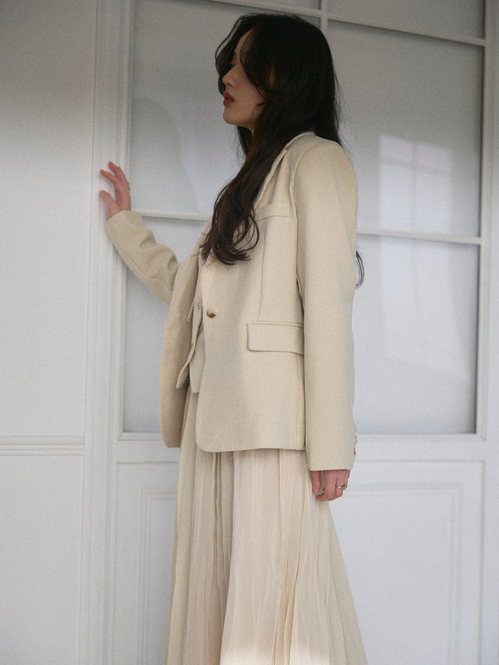 ジャケット&ベスト&プリーツスカート3 PIECES SET UP