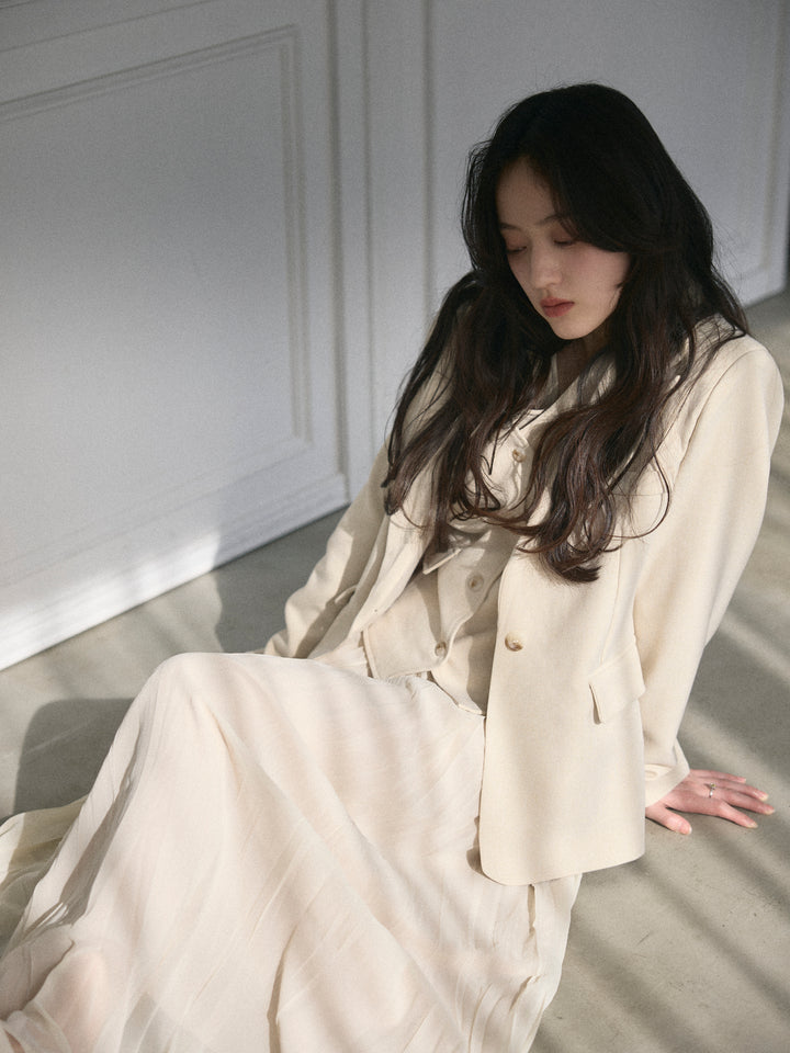 ジャケット&ベスト&プリーツスカート3 PIECES SET UP