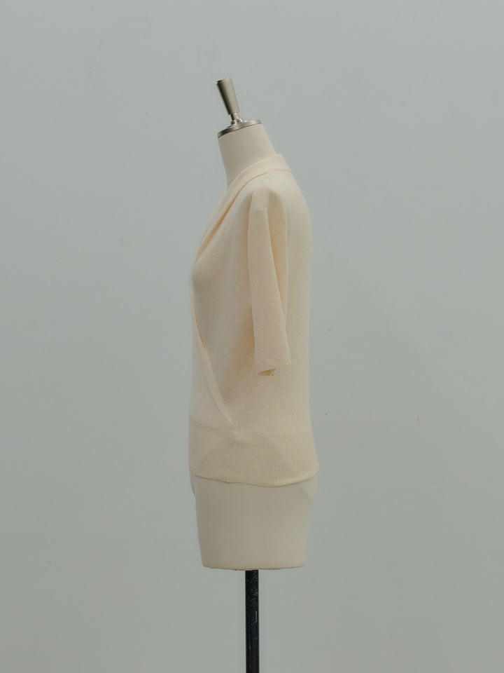 フロントクロスデザインニットトップス