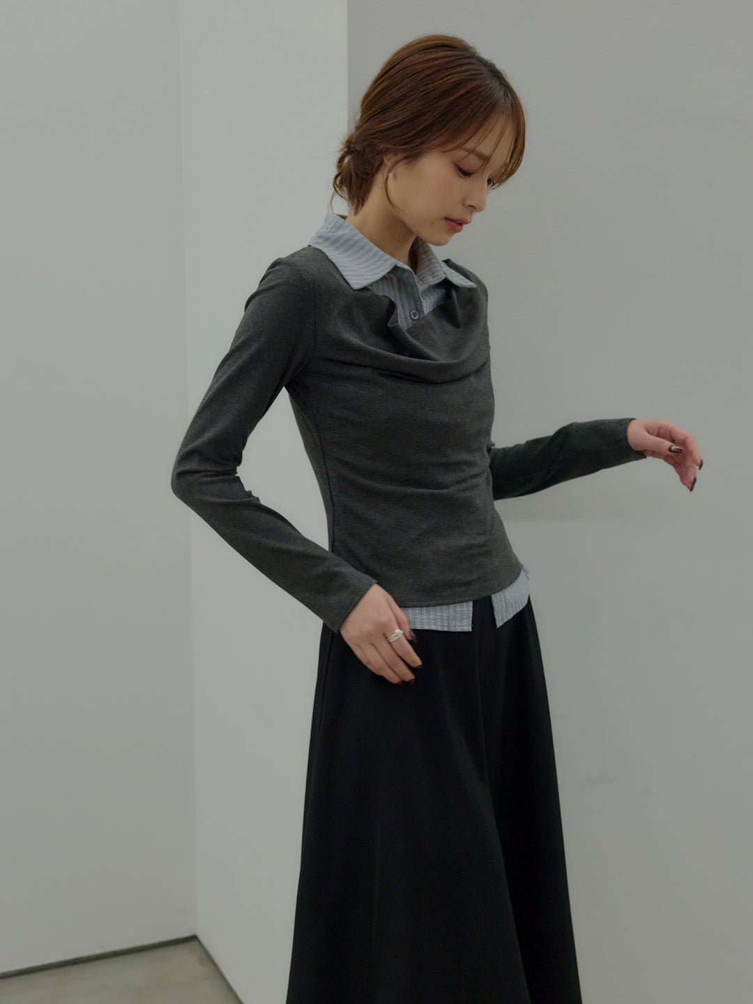 シャツドッキングドレープアソートトップス