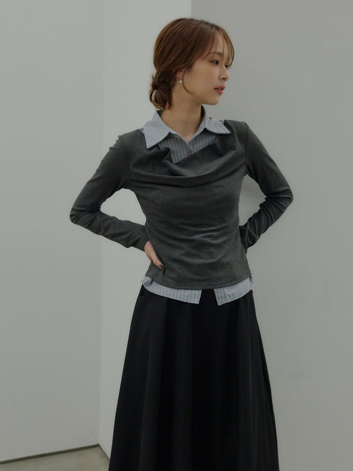 シャツドッキングドレープアソートトップス