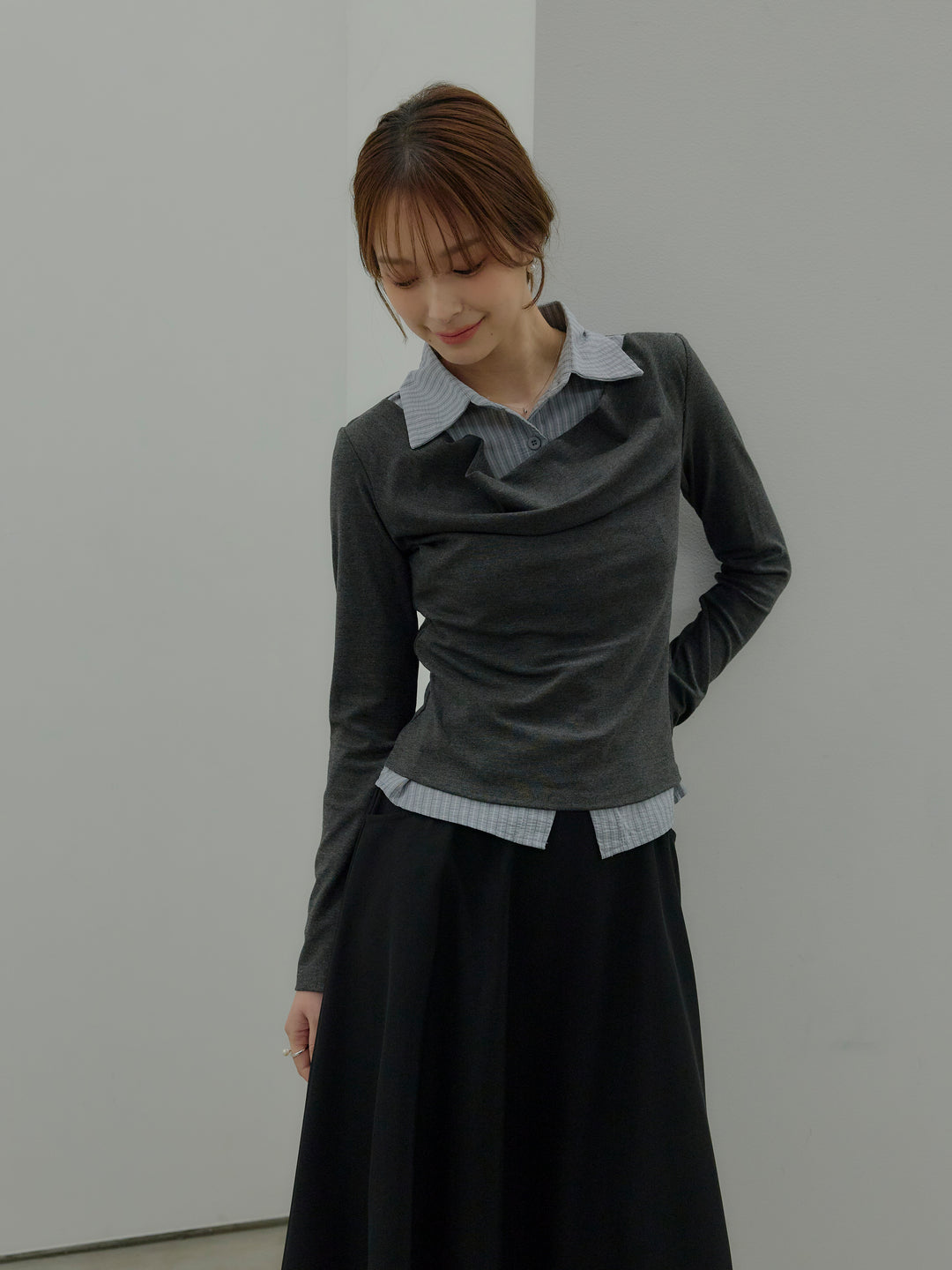 シャツドッキングドレープアソートトップス