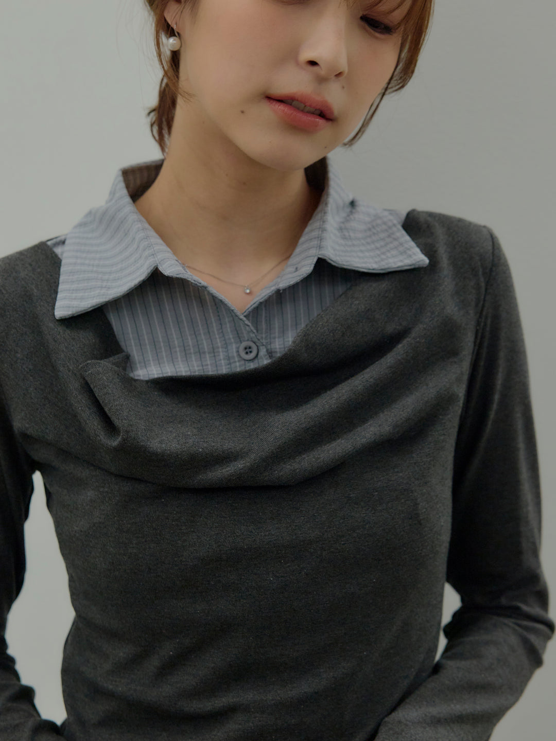 シャツドッキングドレープアソートトップス