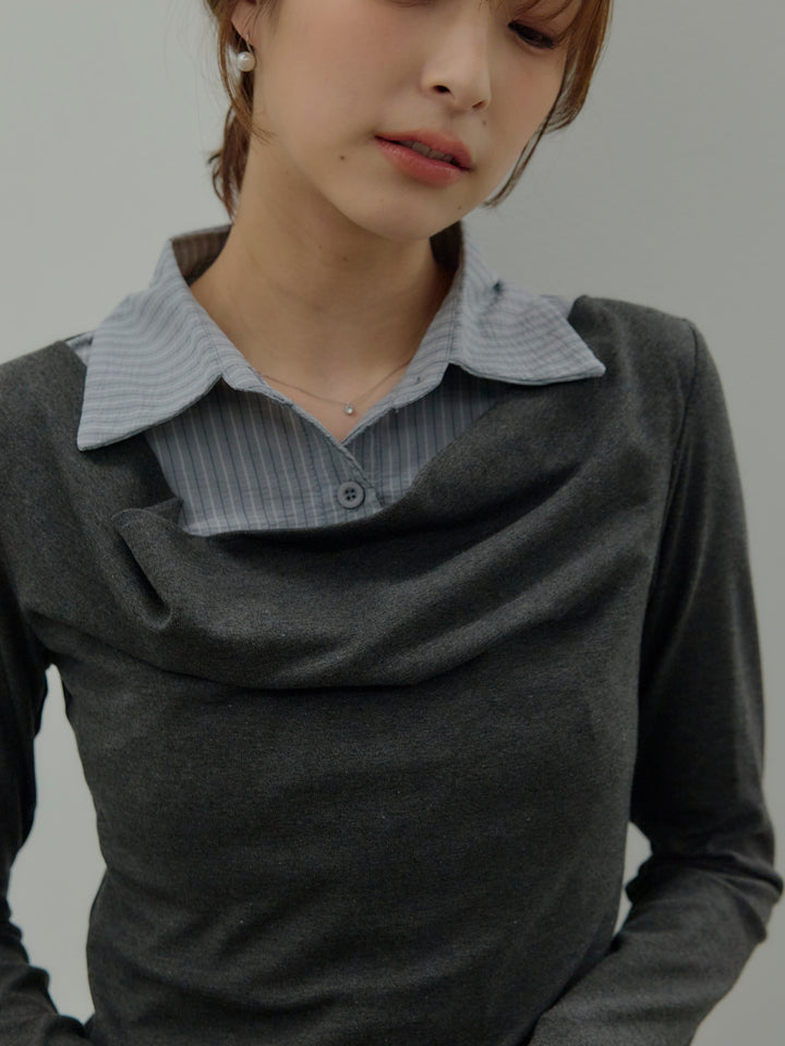 シャツドッキングドレープアソートトップス