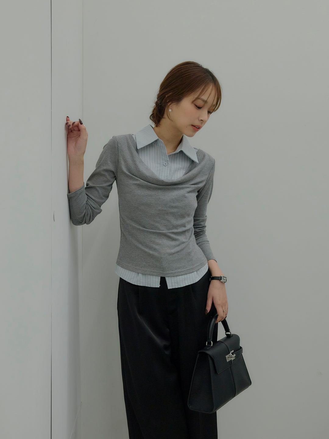 シャツドッキングドレープアソートトップス