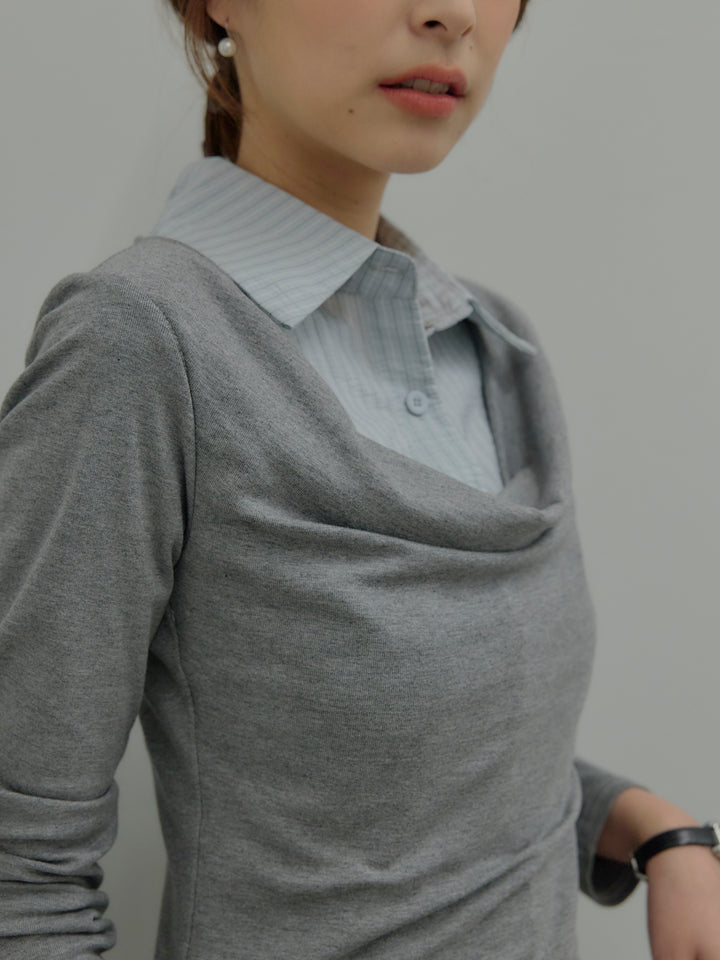 シャツドッキングドレープアソートトップス