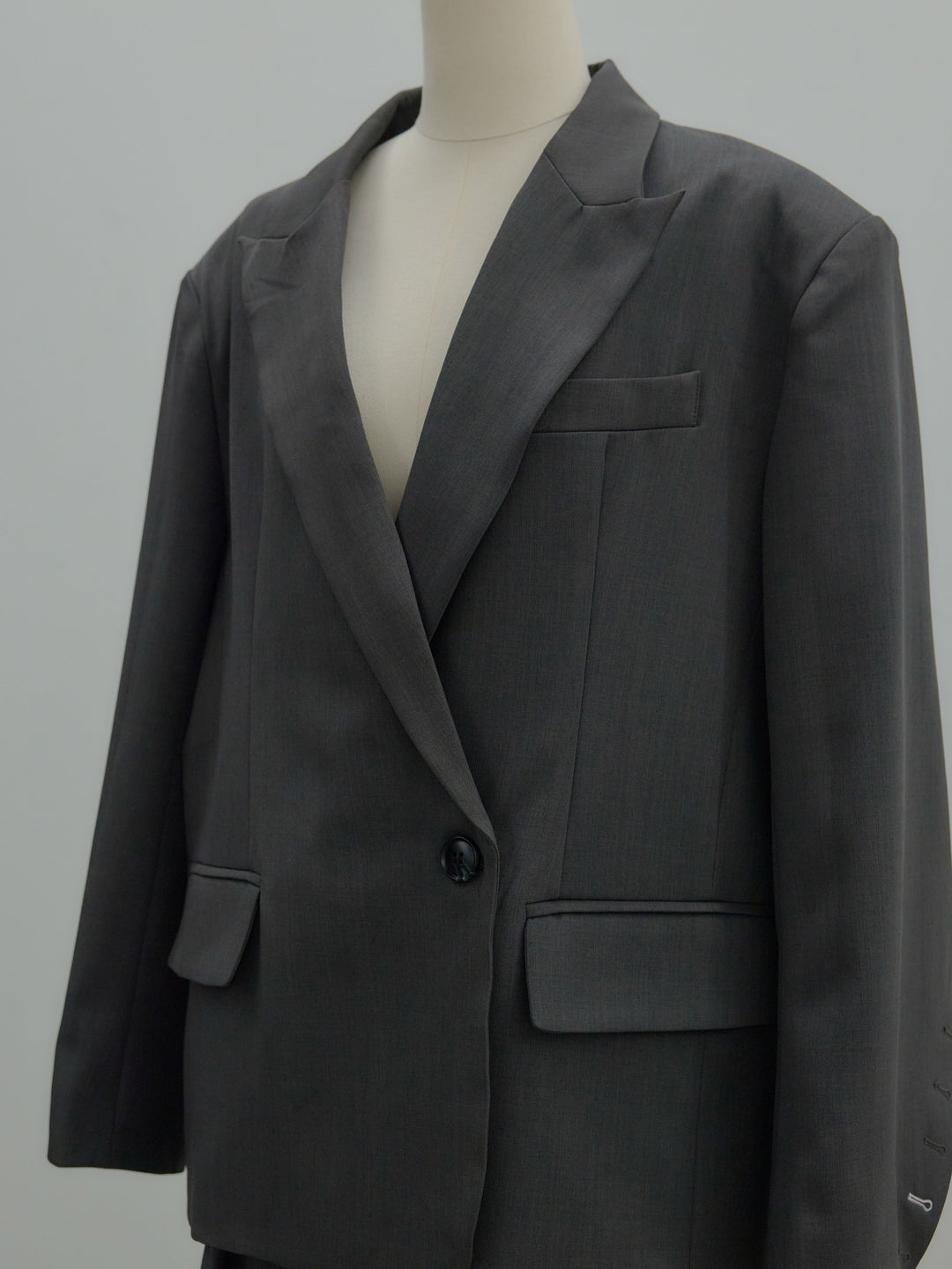 オーバーサイズループスリーブジャケット＆プリーツミニスコートSET UP