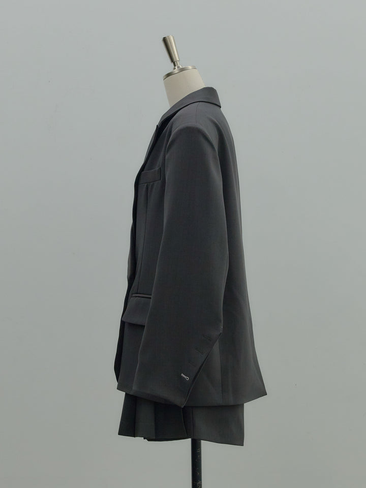 オーバーサイズループスリーブジャケット＆プリーツミニスコートSET UP