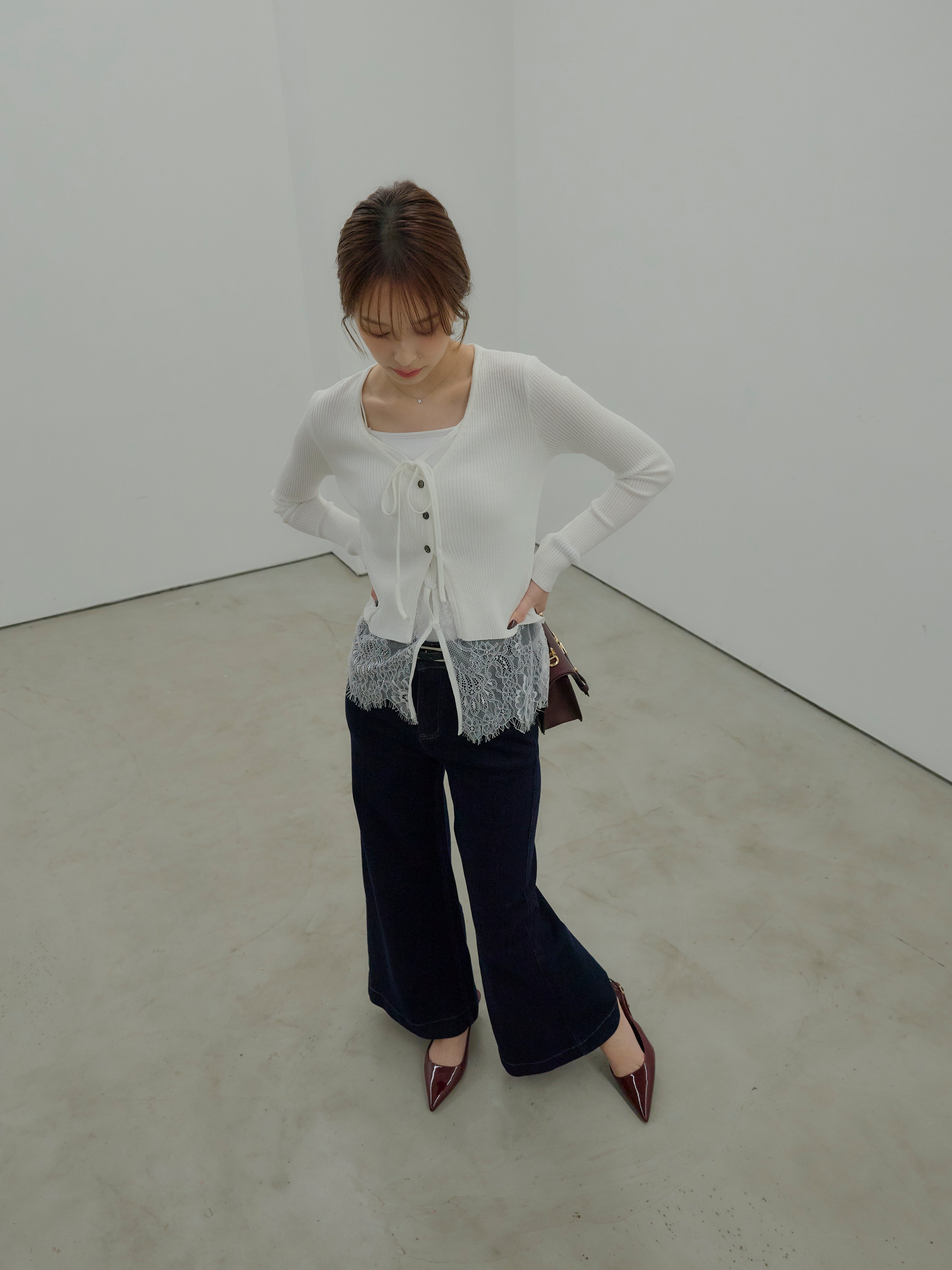 カットリブカップ付きバッククロスキャミソール – nairo