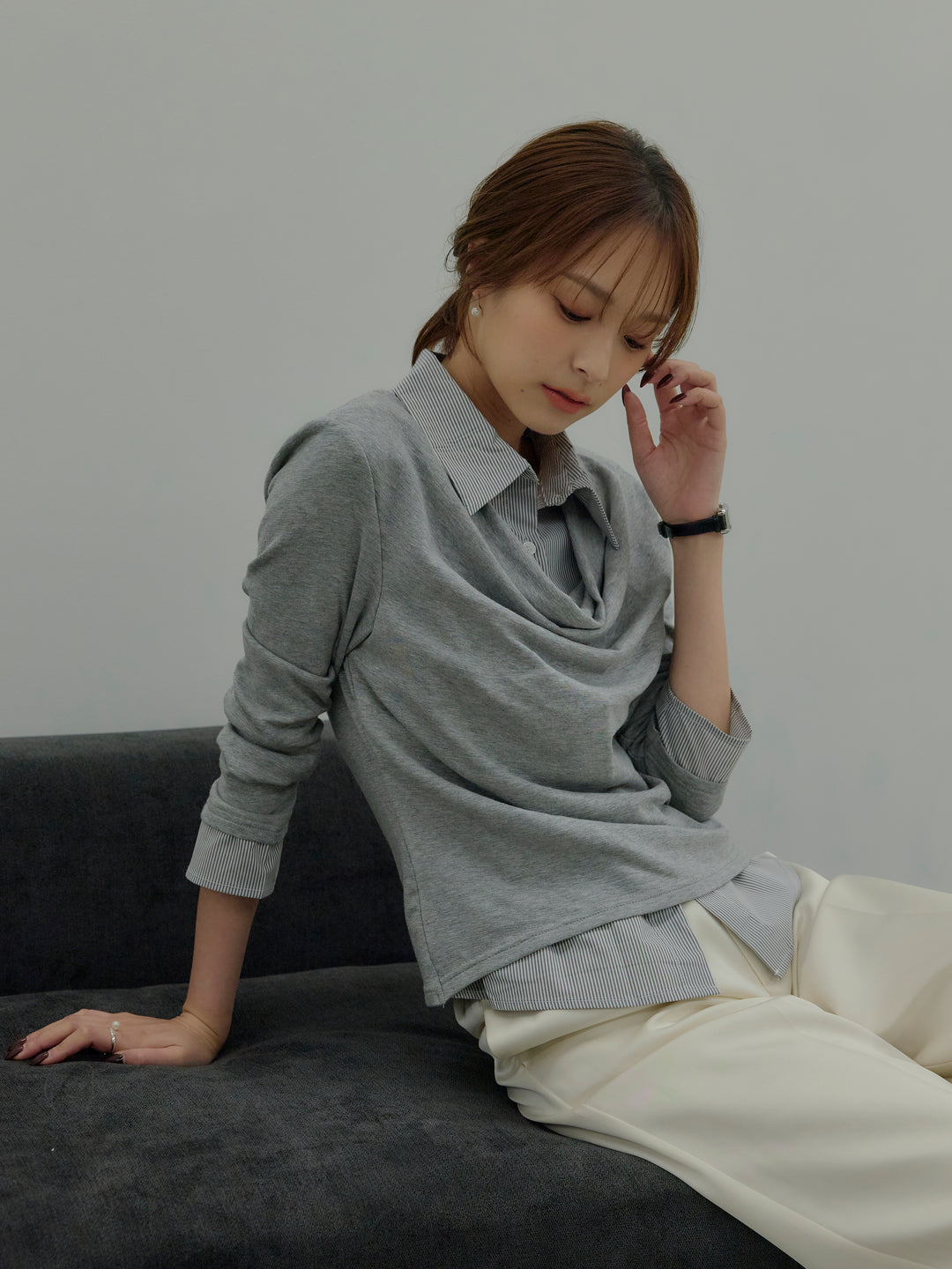 シャツドッキングドレープアソートトップス