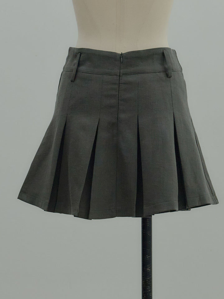 ラフタッチプリーツミニスカート