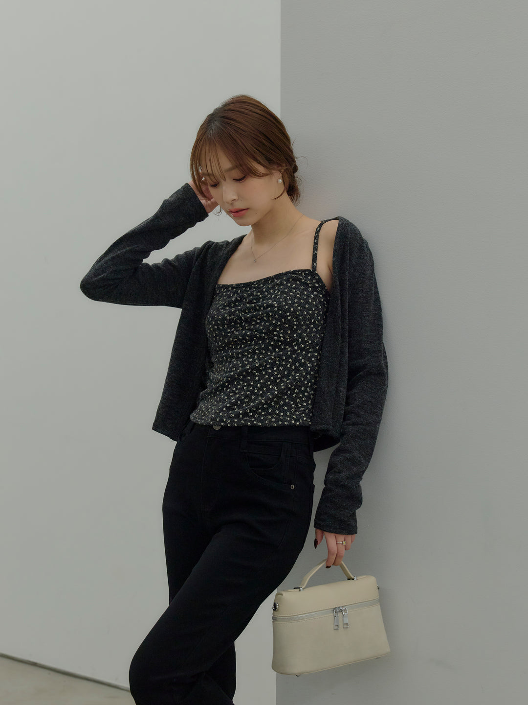 フラワーキャミソール&カーディガンSET