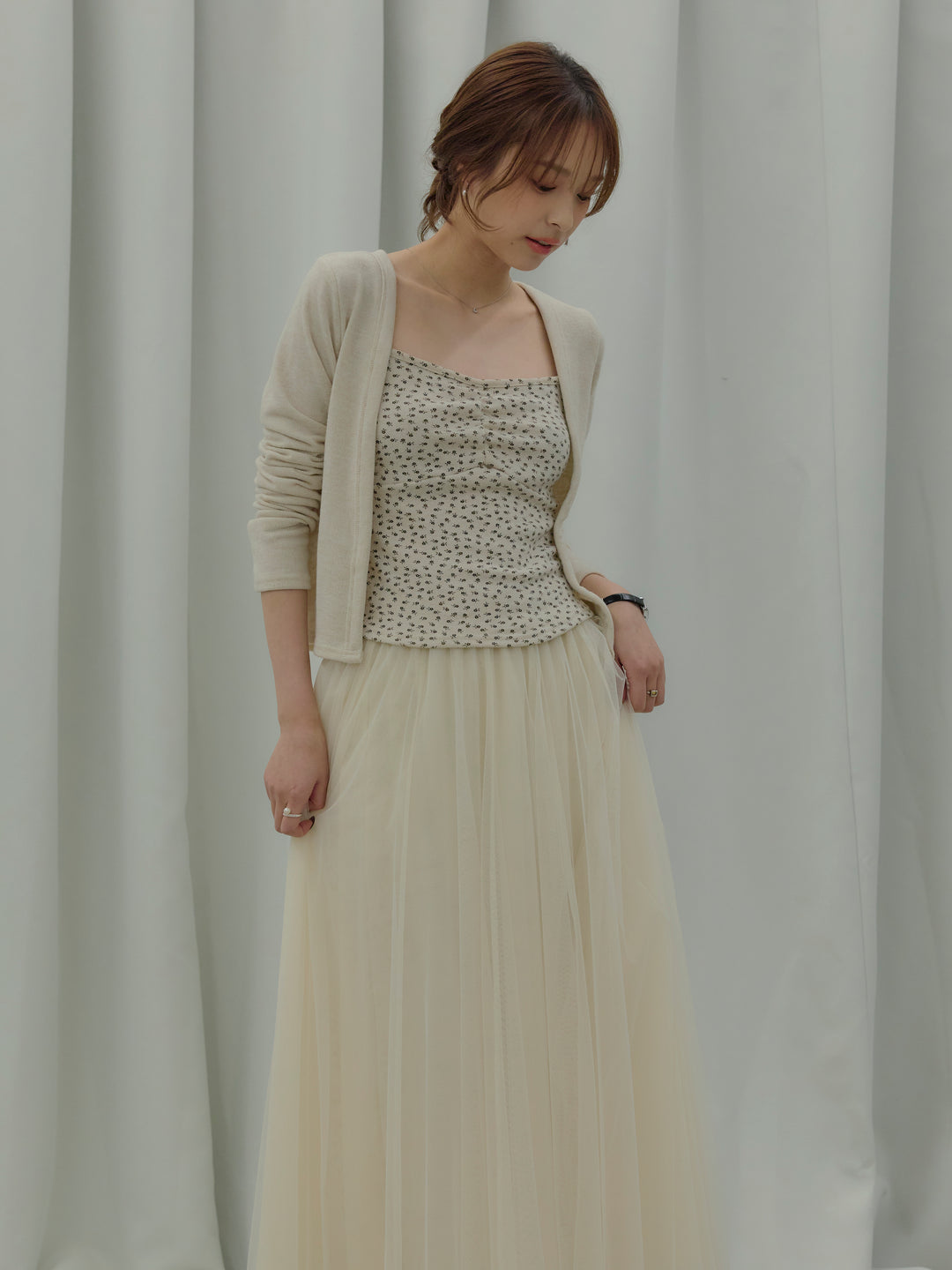 フラワーキャミソール&カーディガンSET