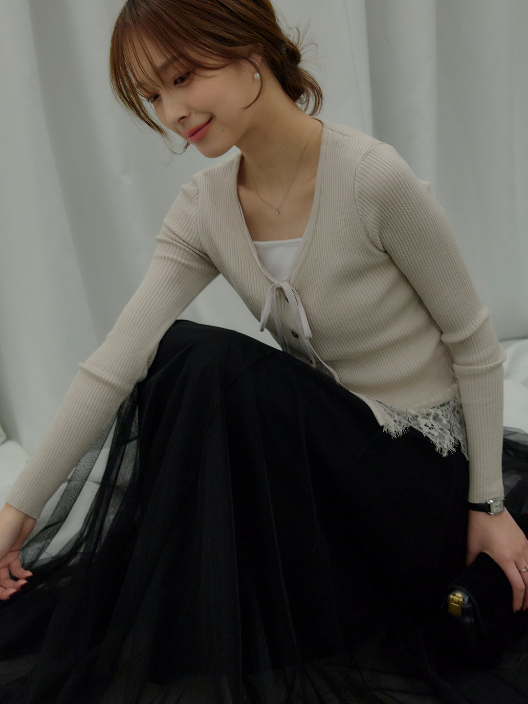 【SET】カットリブカップ付きバッククロスキャミソール+カットリブカップ付きバッククロスキャミソール(2set)