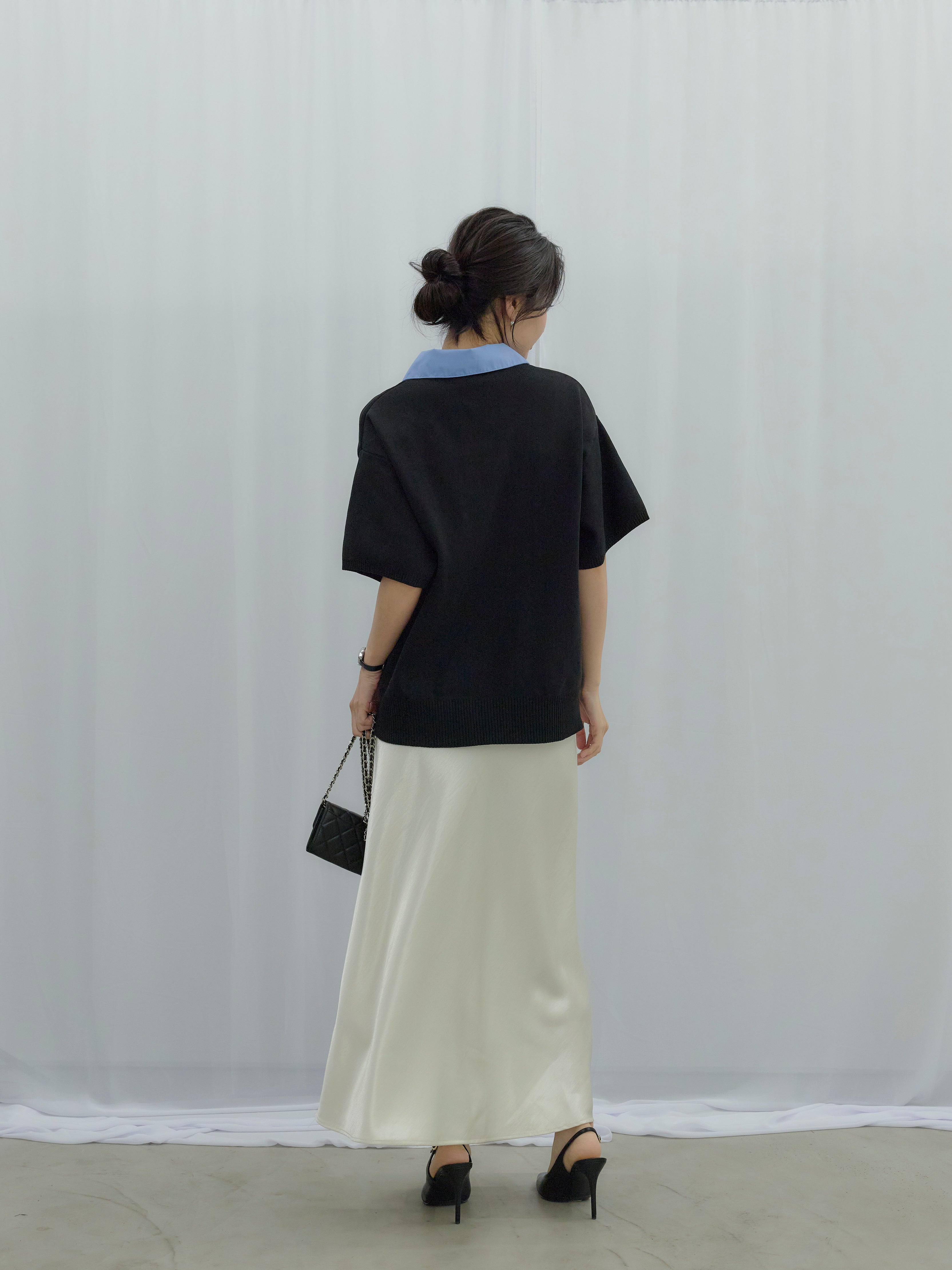 レイヤードポロTシャツ BEIGE トップス Tシャツ 半袖 ブラウス ポロシャツ レイヤード #38 | FRY