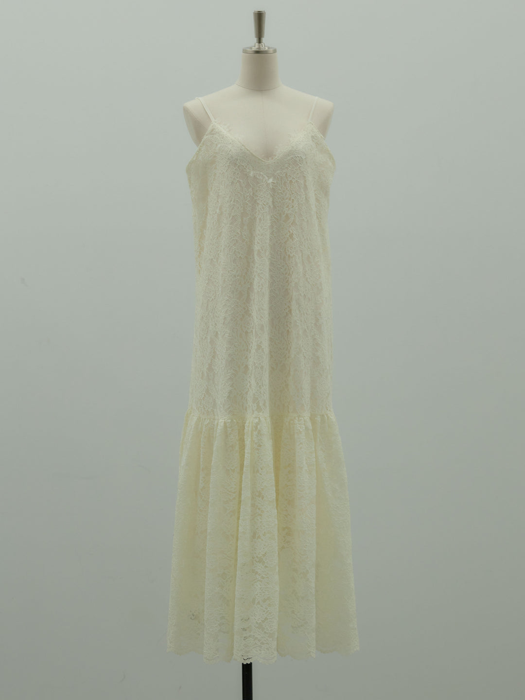 フラワーレースフレアキャミドレス