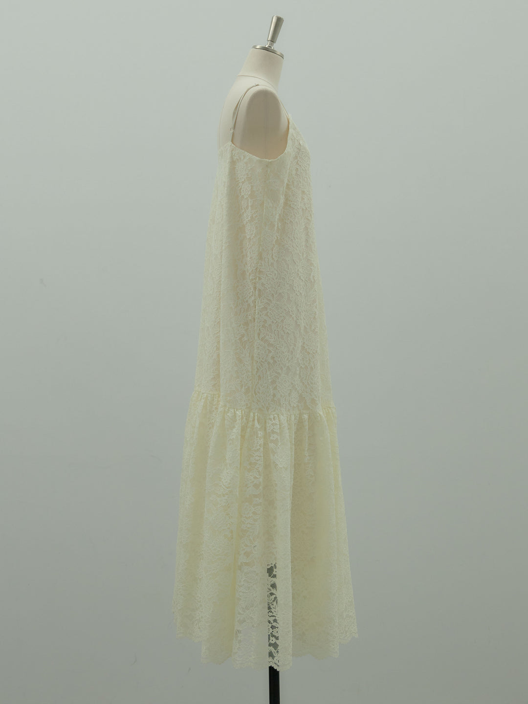 フラワーレースフレアキャミドレス