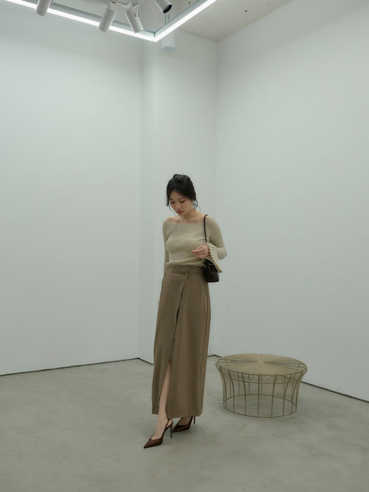 フロントラップスリムスカート