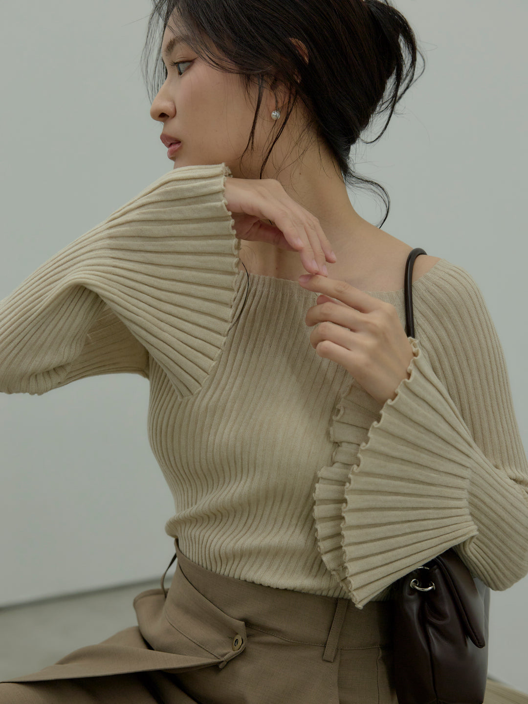 フロントラップスリムスカート