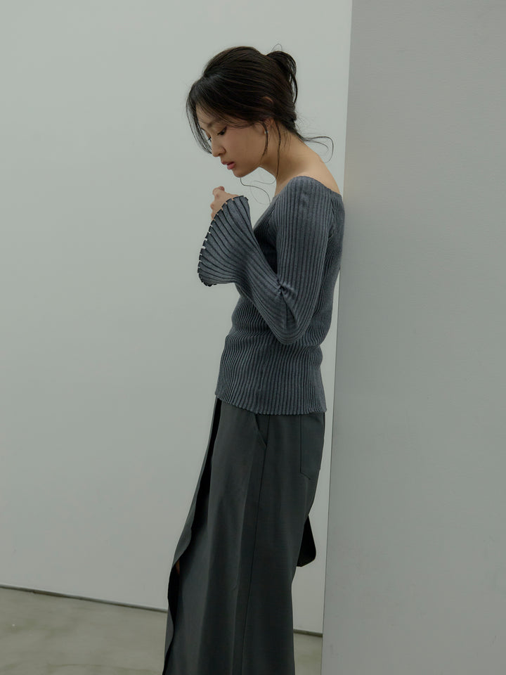 フロントラップスリムスカート