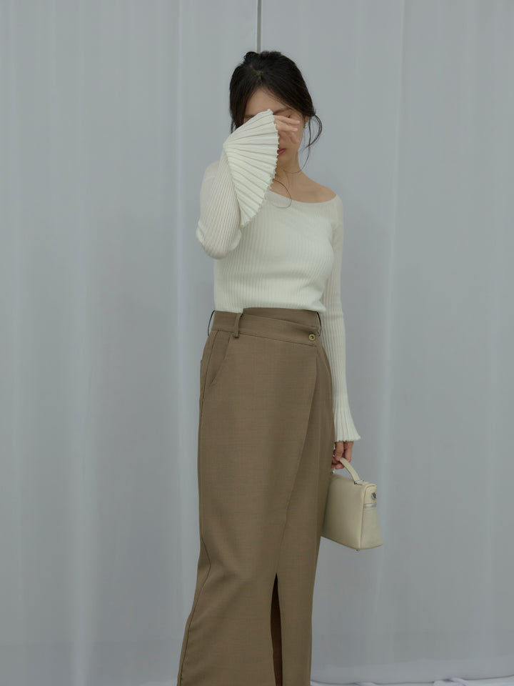 フロントラップスリムスカート