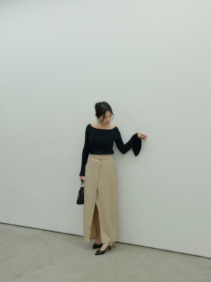 フロントラップスリムスカート