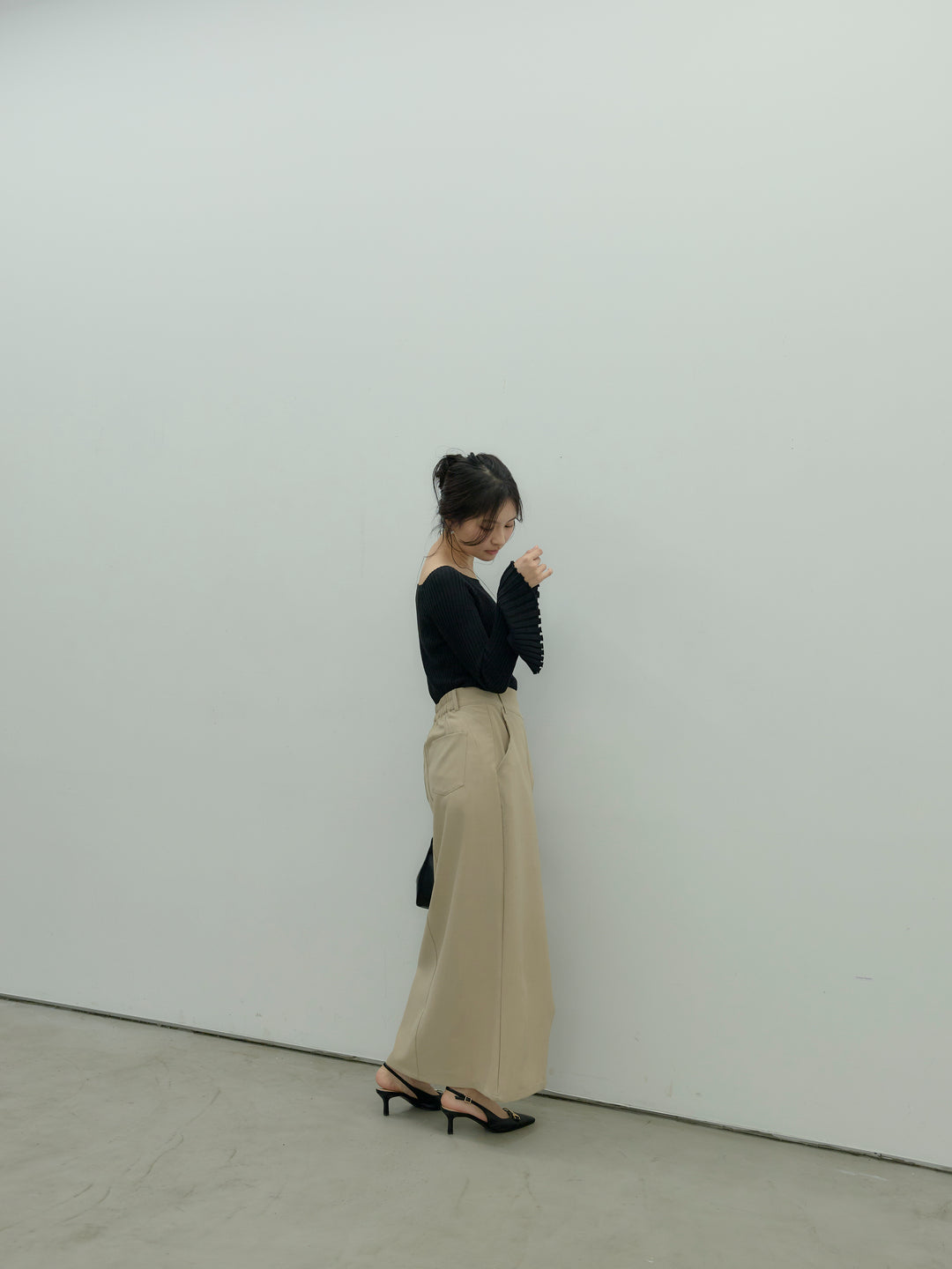 フロントラップスリムスカート