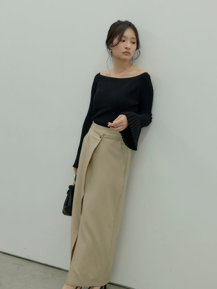 フロントラップスリムスカート