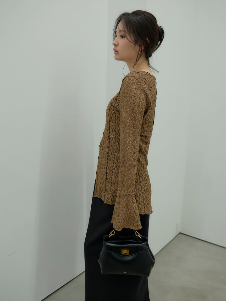 【SET】カットレースVネックカーディガン+【Essential】Authentic pencil skrt(2set)