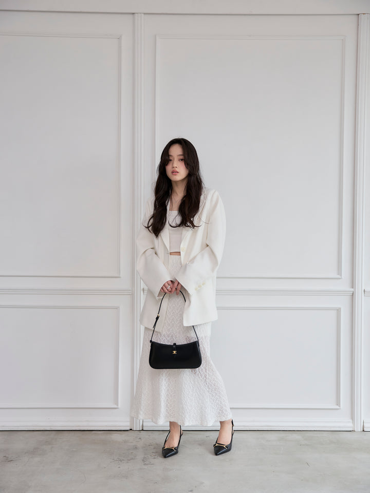 【SET】【Essential】Authentic jacket+総レースバックスリットスカート(2set)