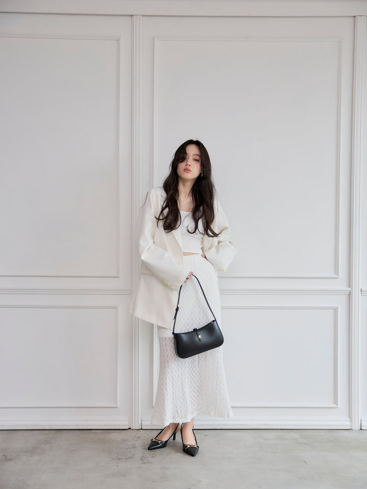 【SET】【Essential】Authentic jacket+総レースバックスリットスカート(2set)