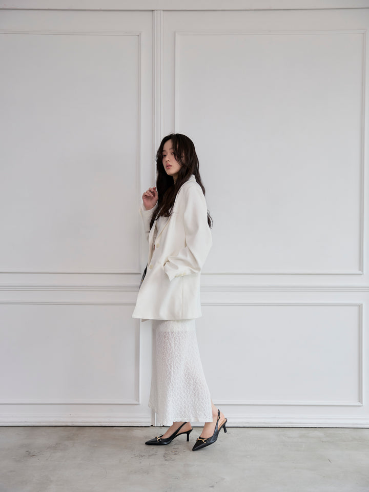 【SET】【Essential】Authentic jacket+総レースバックスリットスカート(2set)