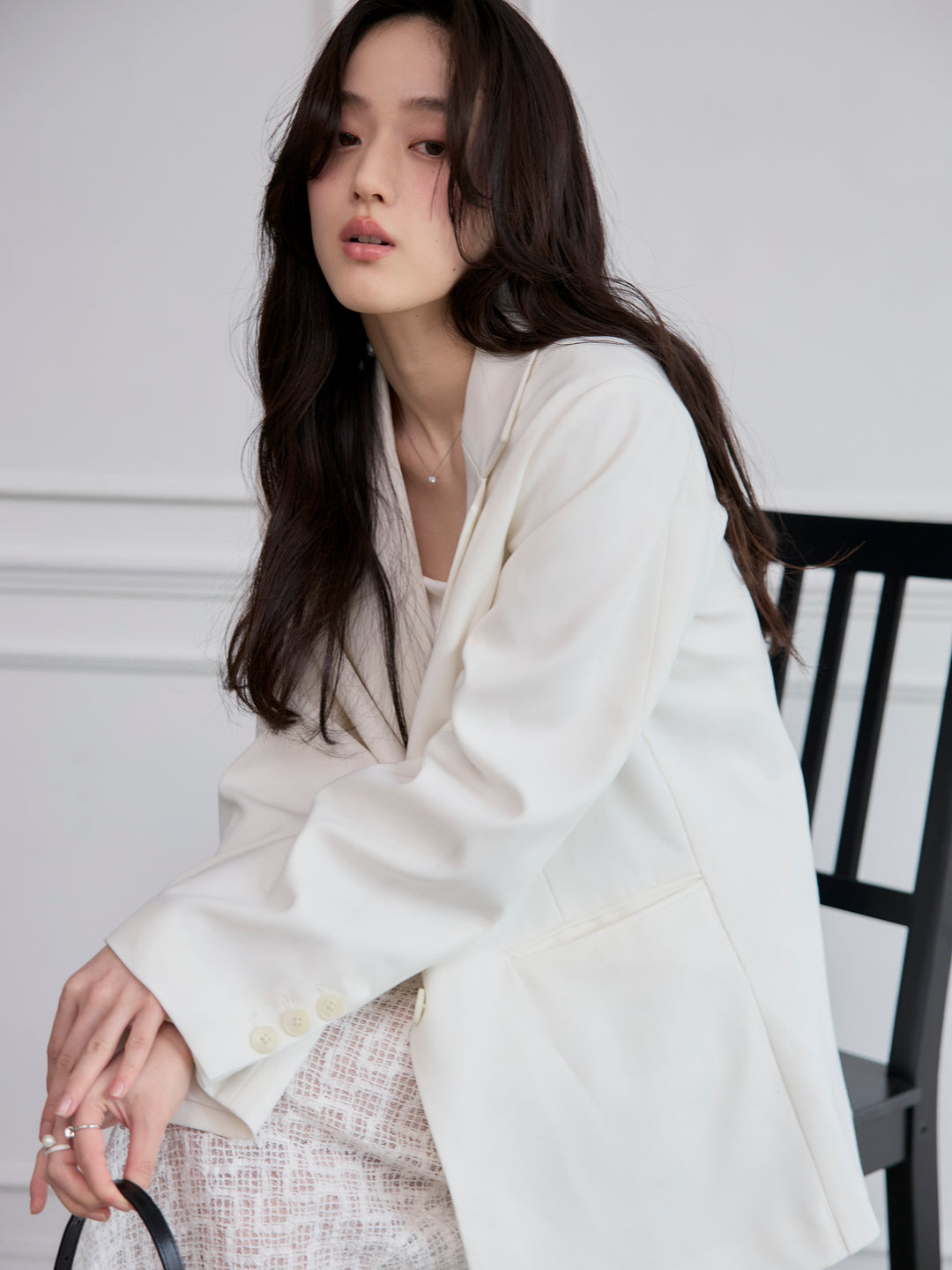 【SET】【Essential】Authentic jacket+総レースバックスリットスカート(2set)